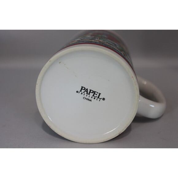 PAPEL Walking Santa with Bag/Lantern Red Mug Happy Ho Ho Holiday - Picture 4 of 5